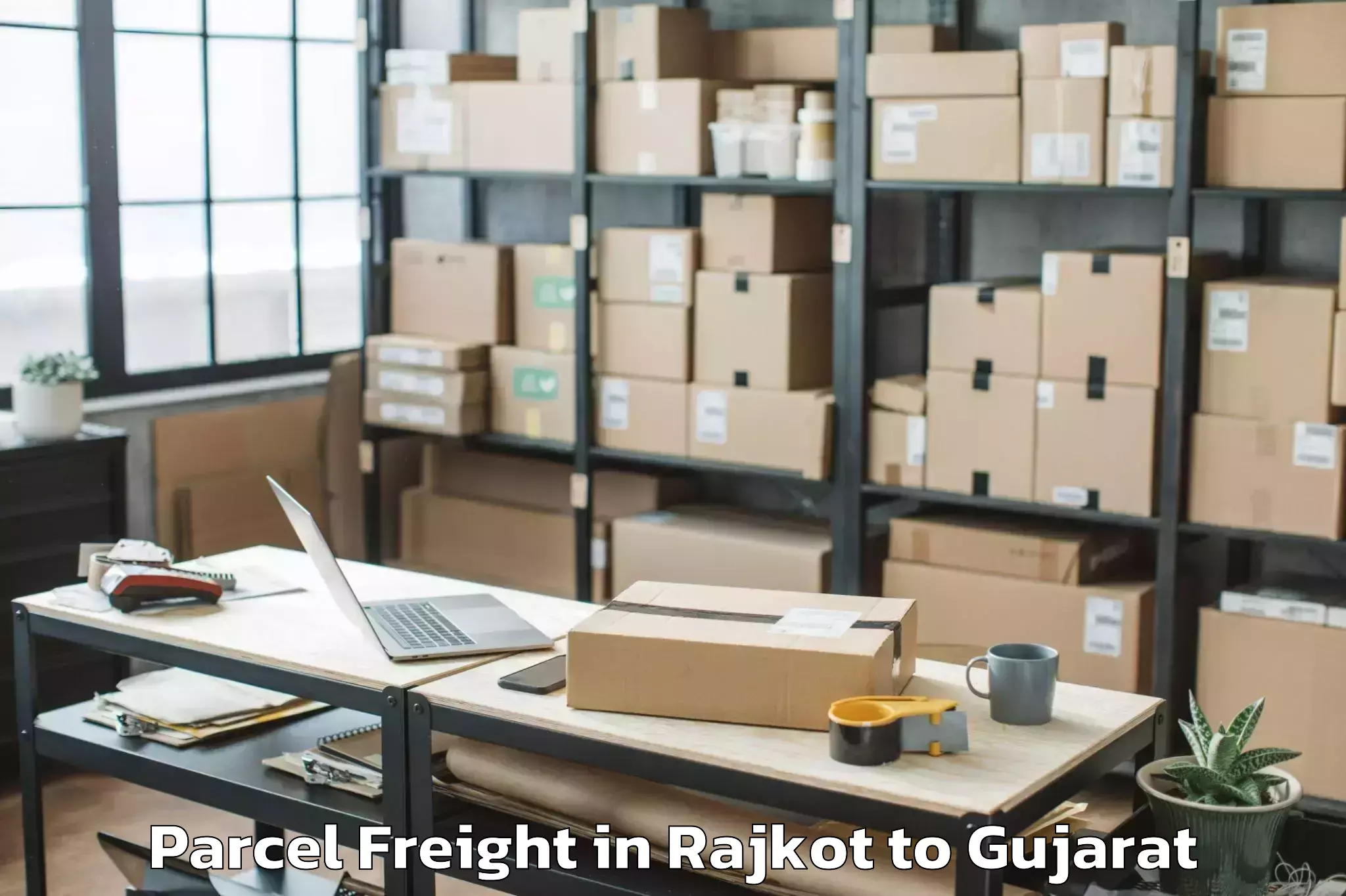 Affordable Rajkot to Bodeli Parcel Freight